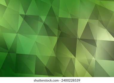 Verde claro, fondo abstracto de polígono vector amarillo. Ilustración poligonal brillante, que consiste en triángulos. Un diseño completamente nuevo para su prospecto.