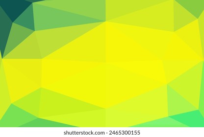 Light Green, Yellow vector polygon abstract backdrop. Colorful abstract illustration with gradient. Triangular pattern for your business design.