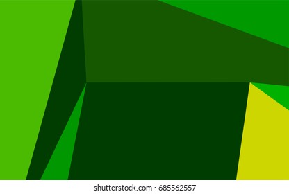 Light Green, Yellow vector polygon abstract pattern. An elegant bright illustration with gradient. The best triangular design for your business.