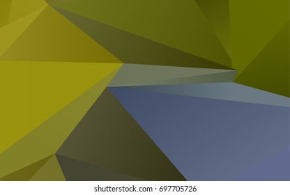 Light Green, Yellow vector polygon abstract template. Triangular geometric sample with gradient.  Triangular pattern for your business design.