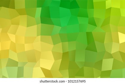Light Green, Yellow vector polygonal illustration, which consist of rectangles. Rectangular pattern for your business design. Geometric background in Origami style with gradient. 