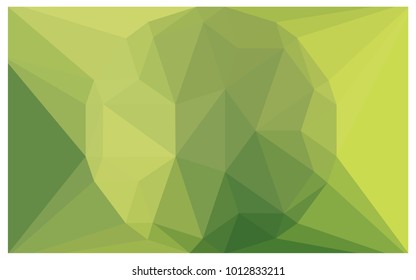 Light Green, Yellow vector polygonal illustration, which consist of triangles with a gemstone in center. Triangular design of a huge diamond for your business. Creative geometric background of gems.