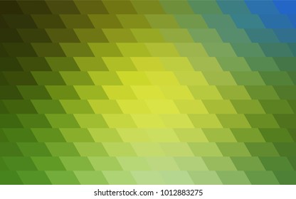 Light Green, Yellow vector polygonal illustration, which consist of rectangles. Rectangular pattern for your business design. Geometric background in Origami style with gradient. 