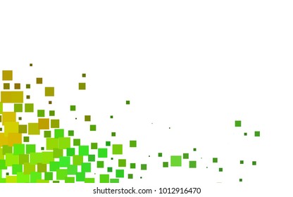 Light Green, Yellow vector polygonal illustration, which consist of rectangles. Rectangular pattern for your business design. Geometric background in Origami style with gradient. 