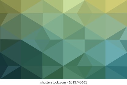 Light Green, Yellow vector polygonal illustration, which consist of triangles. Triangular design for your business. Creative geometric background in Origami style with gradient