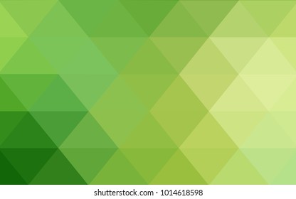 Light Green, Yellow vector polygonal illustration, which consist of triangles. Triangular design for your business. Creative geometric background in Origami style with gradient