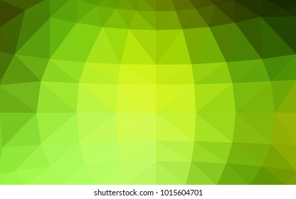 Light Green, Yellow vector polygonal illustration, which consist of triangles. Triangular pattern for your business design. Geometric background in Origami style with gradient. 