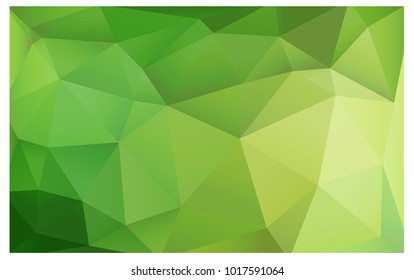 Light Green, Yellow vector polygonal illustration, which consist of triangles. Triangular design for your business. Creative geometric background in Origami style with gradient