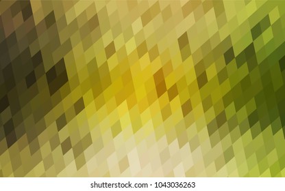 Light Green, Yellow vector polygonal illustration, which consist of rectangles. Rectangular pattern for your business design. Geometric background in Origami style with gradient. 