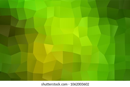 Light Green, Yellow vector polygonal illustration consisting of rectangles. Rectangular design for your business. Creative geometric background in origami style with gradient.