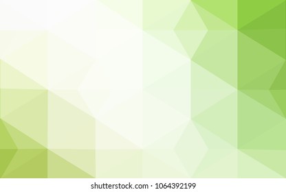 Light Green, Yellow vector polygonal illustration, which consist of triangles. Triangular pattern for your business design. Geometric background in Origami style with gradient. 