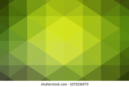 Light Green, Yellow vector polygonal template. Creative geometric illustration in Origami style with gradient. The best triangular design for your business.