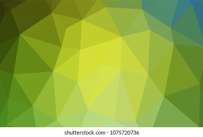 Light Green, Yellow vector polygonal background. Creative geometric illustration in Origami style with gradient. A completely new template for your business design.