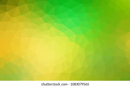Light Green, Yellow vector polygonal template. A sample with polygonal shapes. Template for cell phone's backgrounds.
