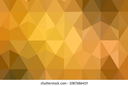 Light Green, Yellow vector polygonal template. Triangular geometric sample with gradient.  Triangular pattern for your design.