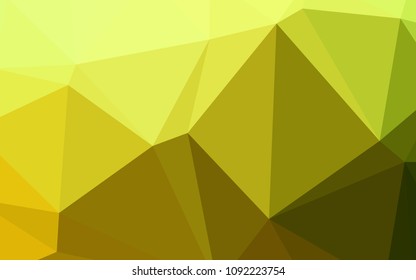 Light Green, Yellow vector polygonal pattern. Creative illustration in halftone style with gradient. Brand-new design for your business.