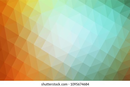 Light Green, Yellow vector polygonal background. Creative illustration in halftone style with triangles. Template for cell phone's backgrounds.