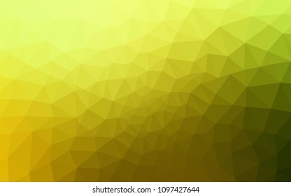 Light Green, Yellow vector polygonal pattern. A sample with polygonal shapes. A new texture for your web site.