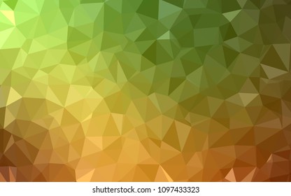 Light Green, Yellow vector polygonal background. Colorful abstract illustration with triangles. A new texture for your web site.