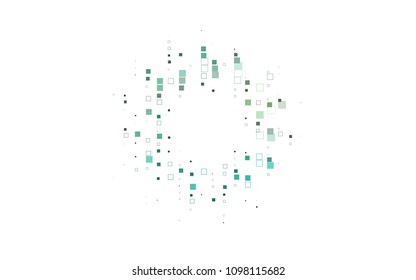 Light Green, Yellow vector polygonal illustration consisting of rectangles. Rectangular design for your business. Creative geometric background in origami style with gradient.