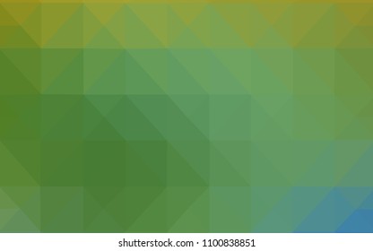 Light Green, Yellow vector polygonal template. Shining colorful illustration with triangles. New template for your brand book.