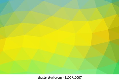 Light Green, Yellow vector polygonal polygonal. Colorful illustration in abstract style with gradient. A new texture for your design.