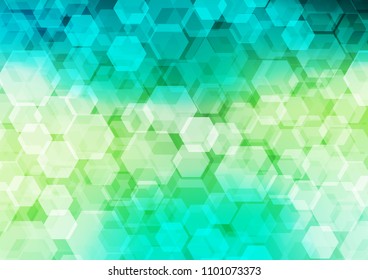 Light Green, Yellow vector polygonal template. Colorful illustration in abstract style with gradient. The textured pattern can be used for background.