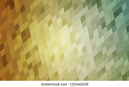 Light Green, Yellow vector polygonal illustration consisting of rectangles. Rectangular design for your business. Creative geometric background in origami style with gradient.