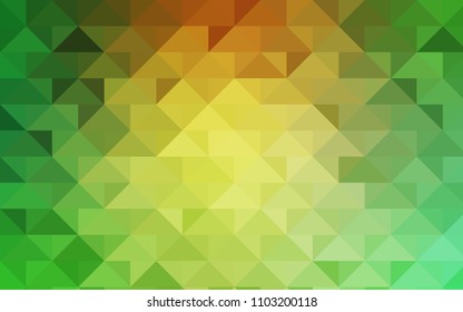 Light Green, Yellow vector polygonal background. Creative geometric illustration in Origami style with gradient. The textured pattern can be used for background.