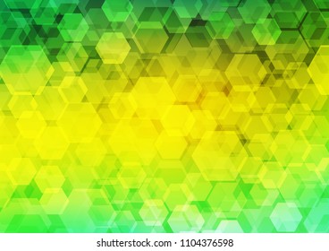 Light Green, Yellow vector polygonal pattern. A vague abstract illustration with gradient. The completely new template can be used for your brand book.