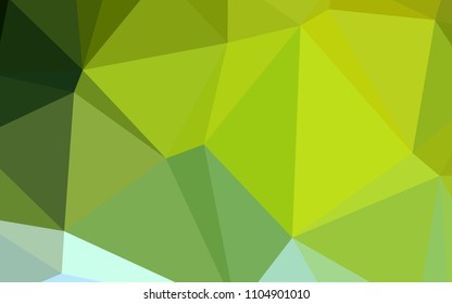 Light Green, Yellow vector polygonal template. Polygonal abstract illustration with gradient. The polygonal design can be used for your web site.