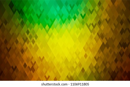 Light Green, Yellow vector polygonal illustration, which consist of rectangles. Rectangular pattern for your business design. Geometric background in Origami style with gradient. 