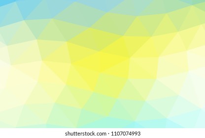 Light Green, Yellow vector polygonal polygonal. Colorful abstract illustration with gradient. The textured pattern can be used for background.