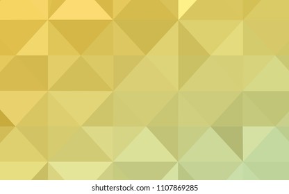 Light Green, Yellow vector polygonal pattern. Creative geometric illustration in Origami style with gradient. The template for cell phone's backgrounds.