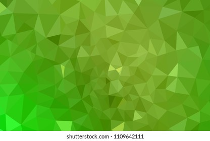 Light Green, Yellow vector polygonal pattern. Shining polygonal illustration, which consist of triangles. Brand new style for your business design.