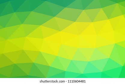 Light Green, Yellow vector polygonal polygonal. Colorful abstract illustration with gradient. A completely new template for your business design.