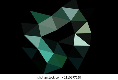 Light Green, Yellow vector polygonal polygonal. Colorful illustration in abstract style with gradient. Triangular pattern for your business design.