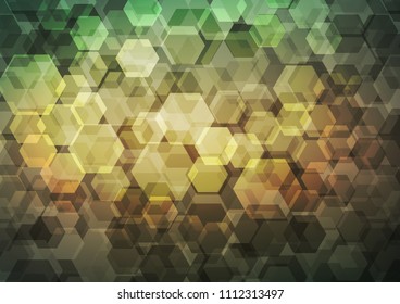 Light Green, Yellow vector polygonal template. A vague abstract illustration with gradient. The textured pattern can be used for background.