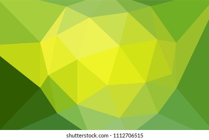 Light Green, Yellow vector polygonal background. Colorful illustration in abstract style with triangles. Polygonal design for your web site.