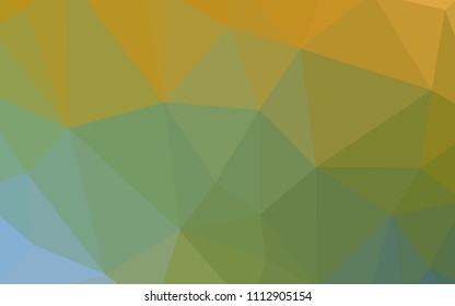 Light Green, Yellow vector polygonal pattern. Triangular geometric sample with gradient.  Triangular pattern for your design.