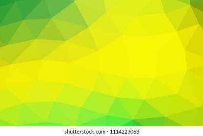 Light Green, Yellow vector polygonal polygonal. Creative illustration in halftone style with gradient. The polygonal design can be used for your web site.