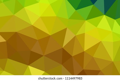 Light Green, Yellow vector polygonal background. A sample with polygonal shapes. A new texture for your web site.