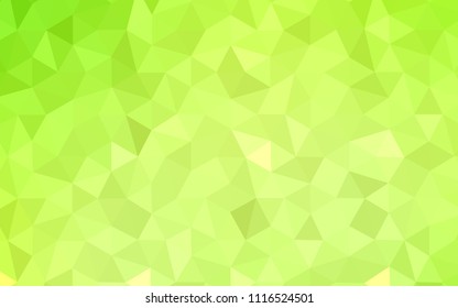 Light Green, Yellow vector polygonal pattern. A completely new color illustration in a polygonal style. Brand new style for your business design.