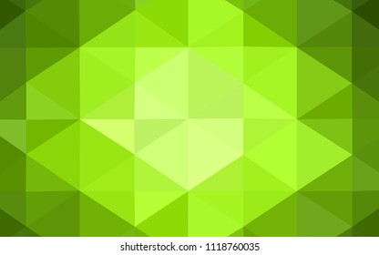 Light Green, Yellow vector polygonal template. A completely new color illustration in a  polygonal style. Triangular pattern for your business design.