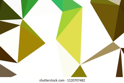Light Green, Yellow vector polygonal template. Colorful illustration in abstract style with triangles. New template for your brand book.