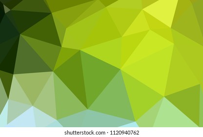 Light Green, Yellow vector polygonal pattern. A completely new color illustration in a polygonal style. Pattern for a brand book's backdrop.