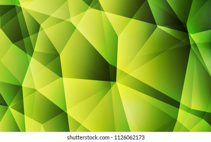 Light Green, Yellow vector polygonal background. Colorful illustration in abstract style with triangles. Textured pattern for your backgrounds.