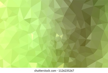 Light Green, Yellow vector polygonal template. Creative illustration in halftone style with triangles. New template for your brand book.