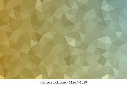 Light Green, Yellow vector polygonal template. Colorful illustration in polygonal style with gradient. Triangular pattern for your design.