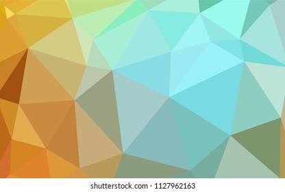 Light Green, Yellow vector polygonal pattern. A completely new color illustration in a polygonal style. Polygonal design for your web site.